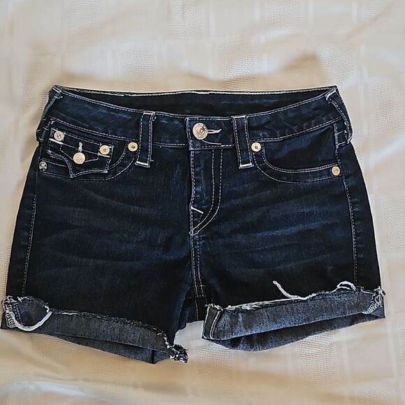 True Religion Dark Blue Jean Shorts - Picture 16 of 16